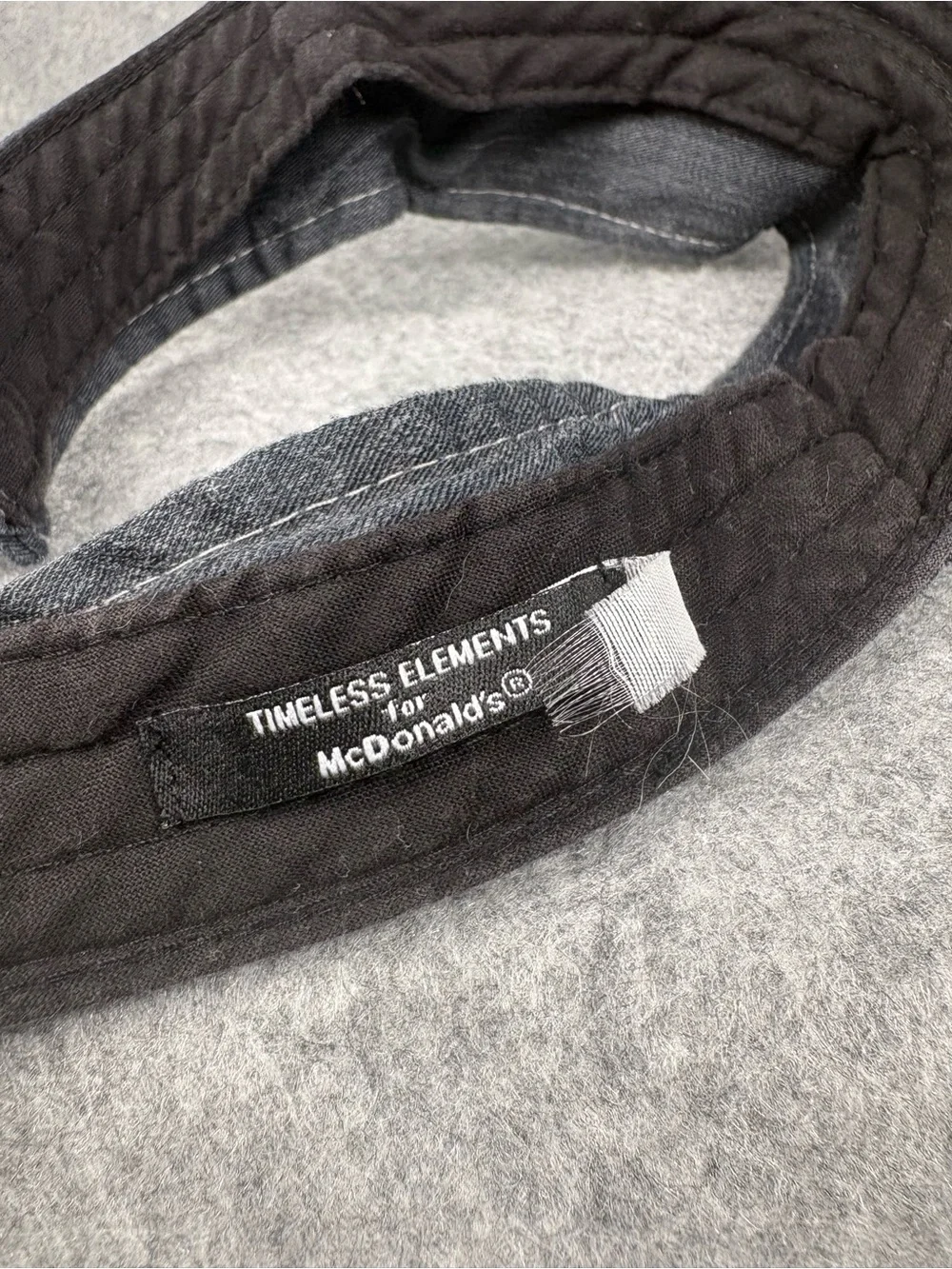 McDonald's Dark Gray Denim Visor Cap with Yellow Trim